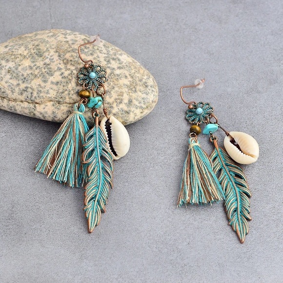 Shell Dangle Earrings - Picture 4 of 4